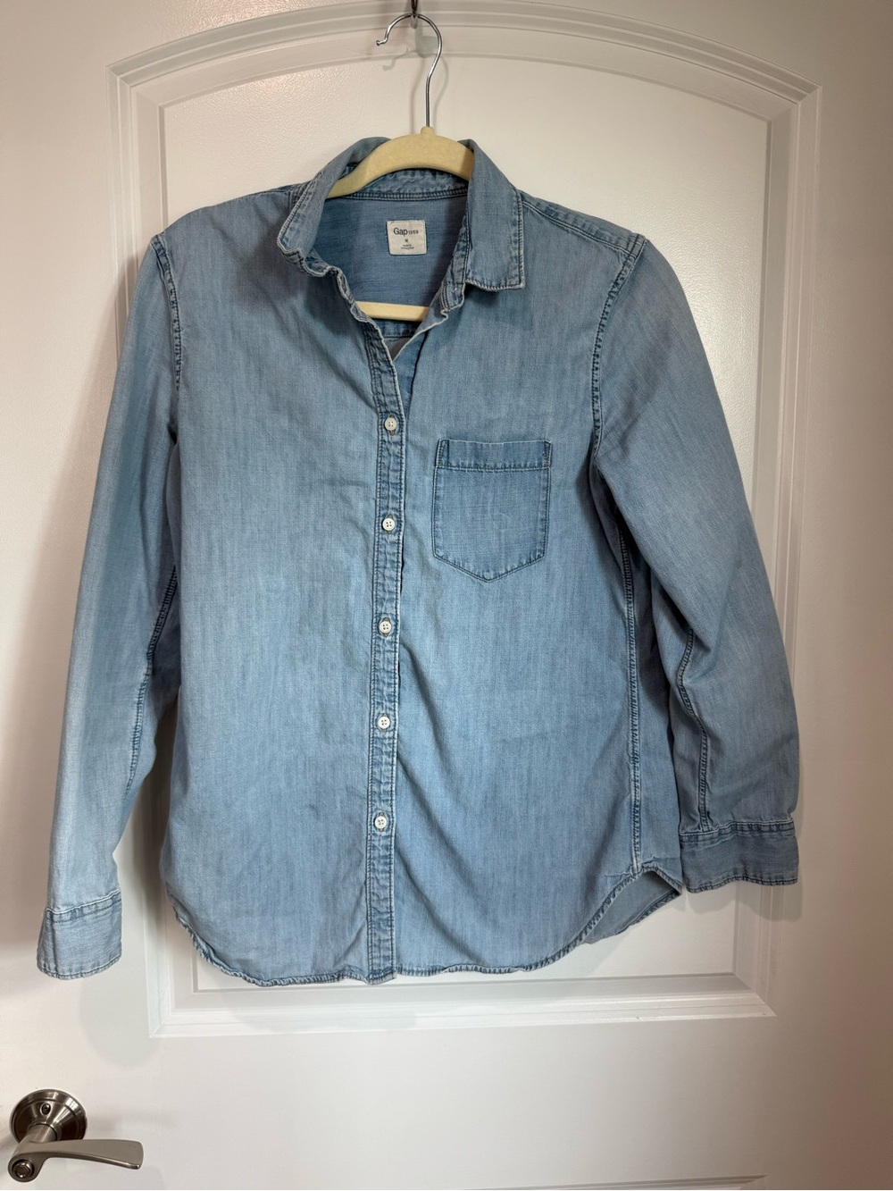 GAP Light Blue Denim Shirt with Chest Pocket